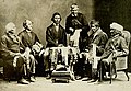 One of the earliest tributes to Bell was being made an Honourary Chief of the Mohawk Nation, by Chief George H. M. Johnson (Deyonhehgon), seated centre (c. 1870).