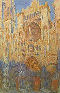 Rouen Cathedral, Facade (sunset), harmonie in gold and blue 1892–1894 Musée Marmottan Monet Paris, France