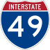 Interstate 49 marker