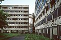 Low-rise Area "E" flats in 1987, shortly prior to demolition