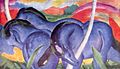Die großen blauen Pferde (Les Grands Chevaux bleus), 1911, huile sur toile (105,73 × 181,13 cm), Walker Art Center, Minneapolis.