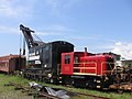 Norfolk Southern (formerly Southern Railway) rail crane and Whitcomb 25-ton diesel switcher.