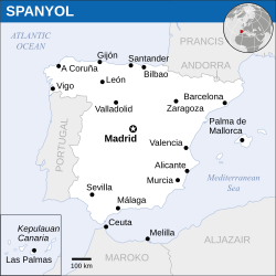 Lokasi Spanyol