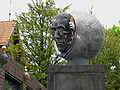 Sculpture (Jürgen Goertz) of Le Corbusier in Bietigheim-Bissingen, Germany