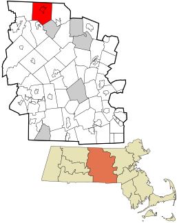 Location in Worcester County and the state of Massachusetts.