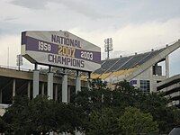 South End Zone scoreboard (Prior to 2014 expansion)