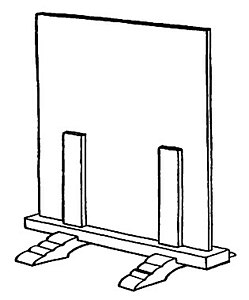 Tsuitate could be made in one piece, or as here, with a separate stand and panel[5]