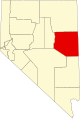 State map highlighting White Pine County