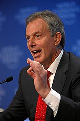 Una fotografía en color del ex Primer Ministro Tony Blair