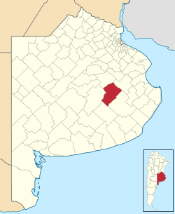 location of Rauch Partido in Buenos Aires Province