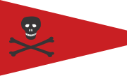 Burgee of the Pirate Yacht Club, Bridlington (c.1898–1908)