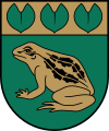 Frog pictured in the coat of arms of Baloži