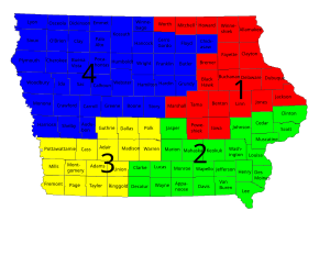 Iowa's congressional districts for 2012-2022.