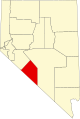 State map highlighting Esmeralda County