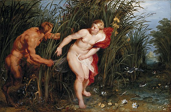 Pan och Syrinx, målad av Peter Paul Rubens och Jan Brueghel den äldre mellan 1617 och 1619.