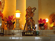 Statue of Wei Tuo at Dachi Xinlin Temple in Penghu, Taiwan