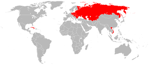 コメコン加盟国の地図