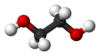 Ball and stick model of ethylene glycol