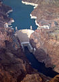 Image 17The Hoover Dam in the United States is a large conventional dammed-hydro facility, with an installed capacity of 2,080 MW. (from Hydroelectricity)