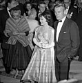 Wood with Tab Hunter at the 28th Academy Awards in 1956