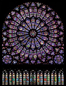 The north rose window of Notre Dame (about 1260)