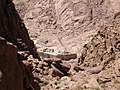 St. Catherine's monastery viewed from Mount Sinai, Egypt.