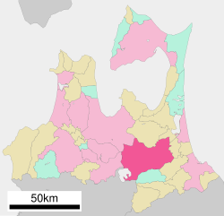 Location of Towada in اوموری پریفیکچر