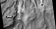Channels in Sklodowska Crater, as seen by HiRISE under the HiWish program.