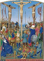 Jean Fouquet, Crucifixion, circa 1452-1460, from an illuminated manuscript