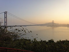 Le pont "Tsing-Ma" à Hong Kong