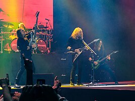 Megadeth v The O2 areně v Londýně v roce 2018