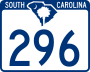 South Carolina Highway 296 marker