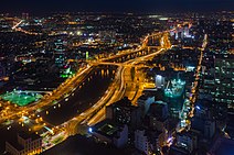 The cityscape of Ho Chi Minh City at night.