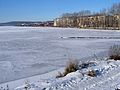 The Miass pond, Proletarskaya street. November 16, 2014.