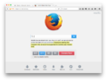 Firefox 42 sous OS X El Capitan (2015).