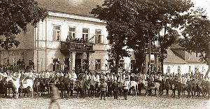 波军在塞伊尼举行的的骑兵阅兵式