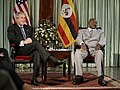 Image 1U.S. President George W. Bush met with President Yoweri Museveni in Entebbe, Uganda, 11 July 2003. (from Uganda)