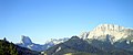 Le mont Aiguille et le Grand Veymont, vus depuis les environs du pas du Serpaton.