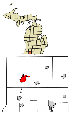 Location of Three Rivers, Michigan