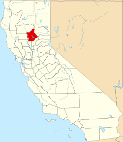 Karte von Butte County innerhalb von Kalifornien