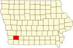 State map highlighting Montgomery County