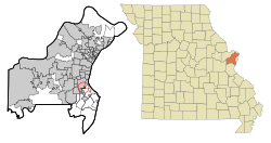 Location of Marlborough, Missouri