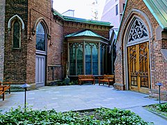 East end of the courtyard