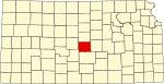 State map highlighting Rice County