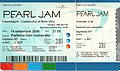 A ticket from the show in Bologna, Italy on September 14, 2006.