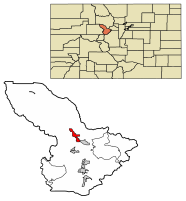 Location of Silverthorne in Summit County, Colorado.