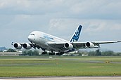 Airbus A380, the largest passenger jet in the world, entered commercial service in 2007.