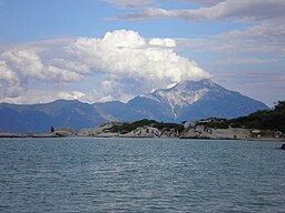 Athos mountain viewed from the distance