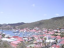 Mynd af Gustavia höfuðstað Saint-Barthélemy eyjunnar í Karíbahafi.