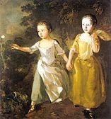 The Painter`s Daughters Chasing a Butterfly (1756)